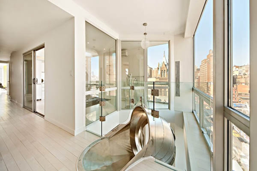 Spiral slide New York penthouse by LEVEL Architects 3 55e53
