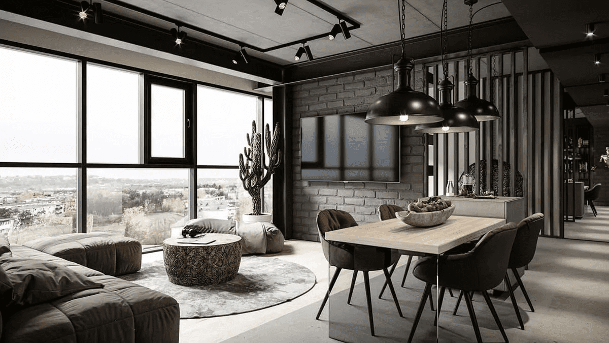 Moody industrial interior design 29fd5