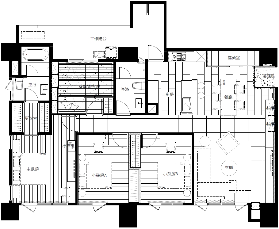 Idid點一點室內設計 34坪現代簡約風創造設計感親子居宅