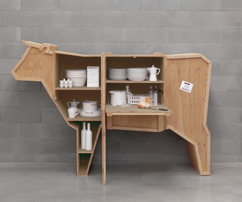 sending animals wooden furniture cow 1 2b752