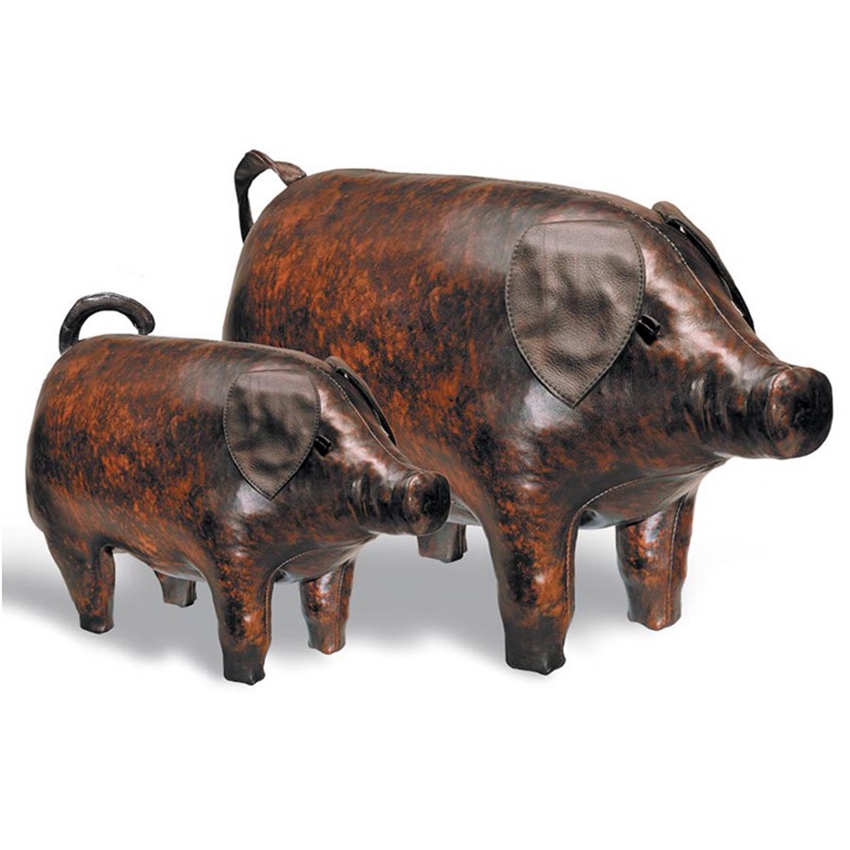 leather pig footstools lg 37968