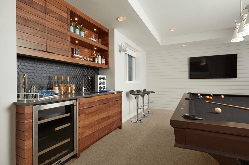 dark wood modern bar 85830